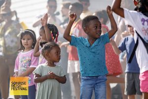On stage singing and dancing to Forrest Frank's "Your Way's Better" - SonRise Music Festival 9-13-2025 at 24th St Park in VA Beach, VA