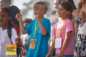 On stage singing and dancing to Forrest Frank's "Your Way's Better" - SonRise Music Festival 9-13-2025 at 24th St Park in VA Beach, VA