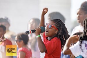 On stage singing and dancing to Forrest Frank's "Your Way's Better" - SonRise Music Festival 9-13-2025 at 24th St Park in VA Beach, VA