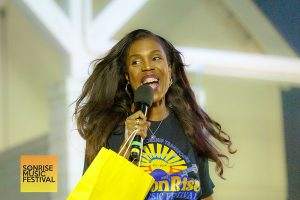 Co-emcee Shannon Kendrick - SonRise Music Festival Sat 9-13-2025 at 24th St Park in VA Beach, VA. Photo Annette Holloway Photography for SonRise